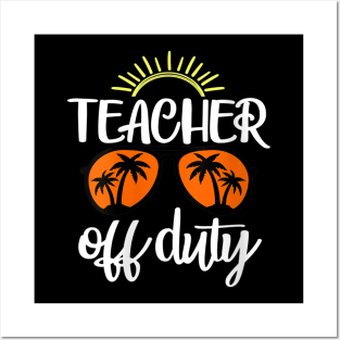 Womens Teacher Off Duty Sunglasses Beach Summer Sunset Posters and Art